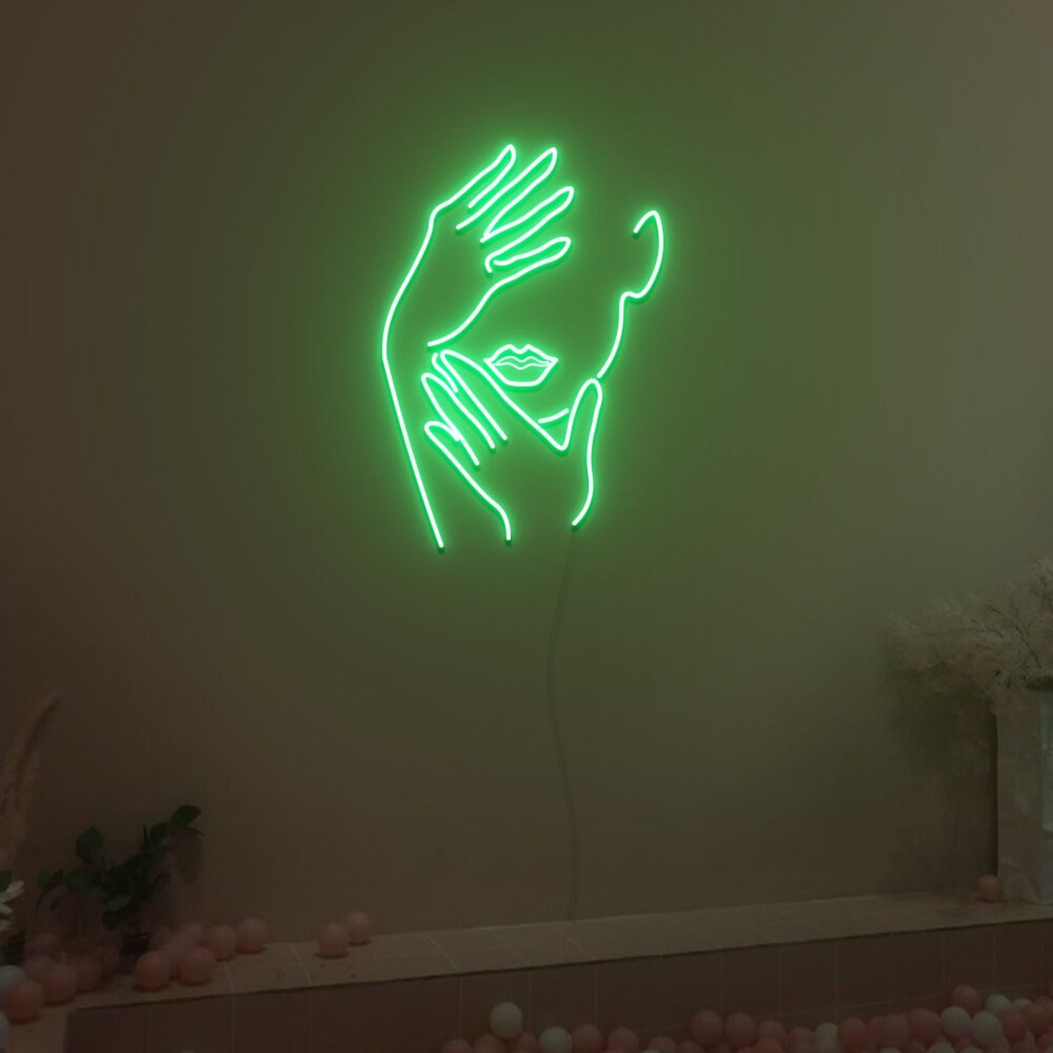Touch Face Neon Sign Fashion Led Neon Sign For Home Party | Shineneon