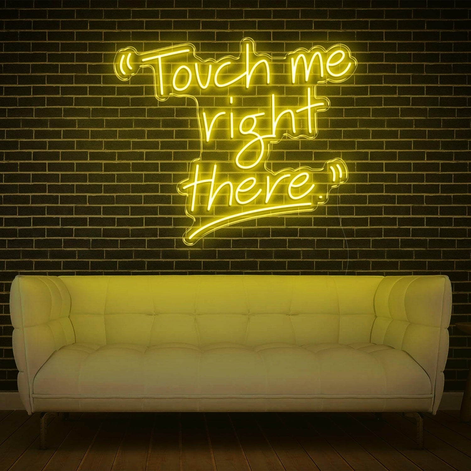 Touch Me Right There Glowing Green Led Neon Sign For Modern Interior Decor | Shineneon