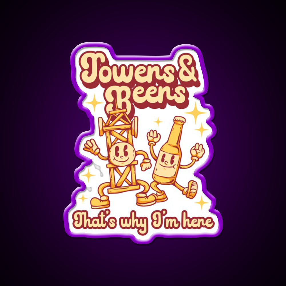Tower Climber Beers Thats Why Im Here Beer Bar Decor Led Neon Sign Rgb Color - LED neon sign view 9