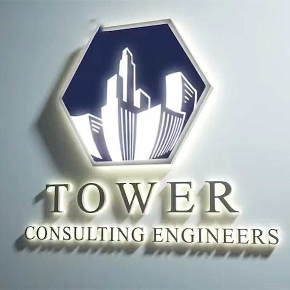Tower Consulting Engineers 3D Backlit Letters Business Metal Led Sign - Shineneon