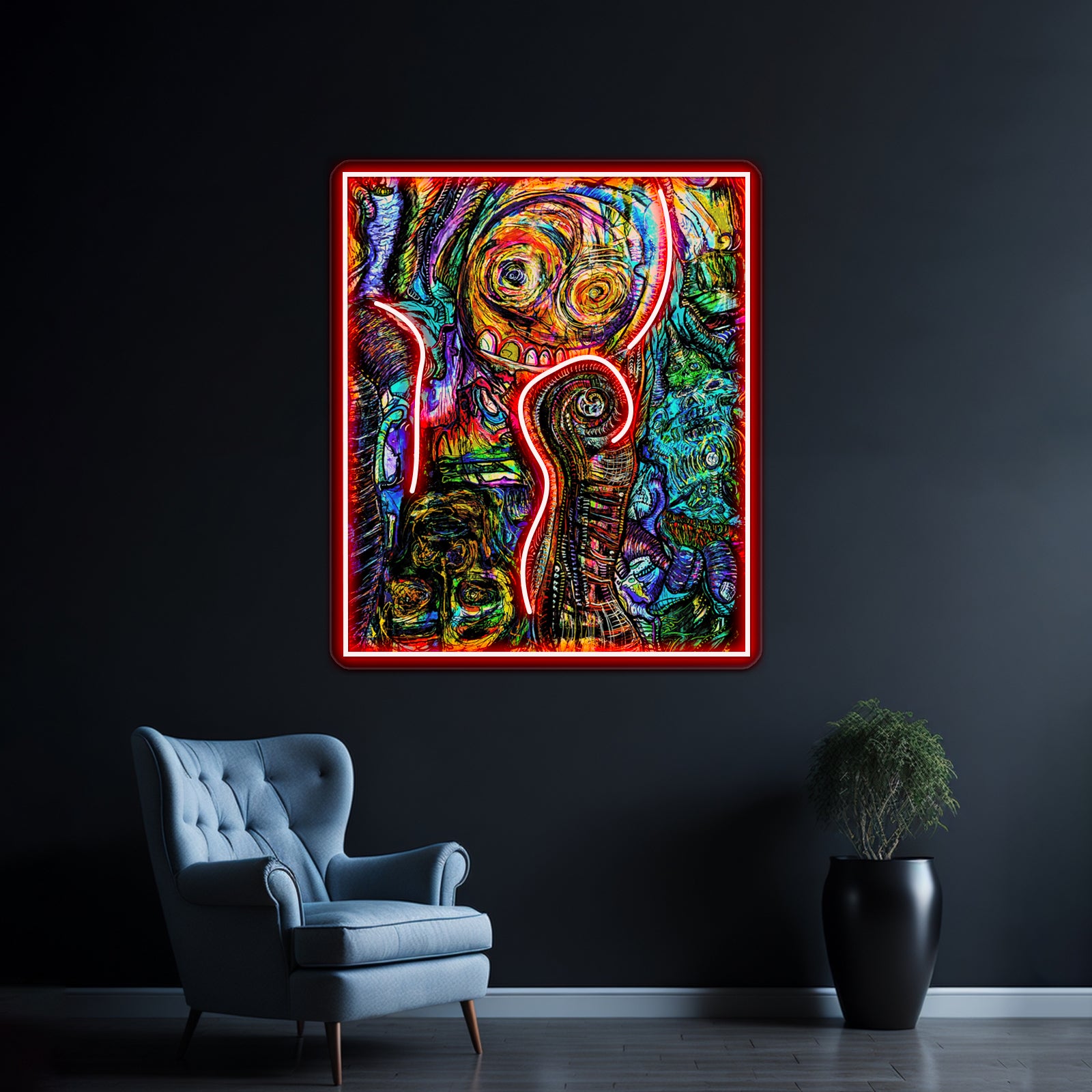 Traces Of Faces Wall Artwork Neon Signs | Shineneon