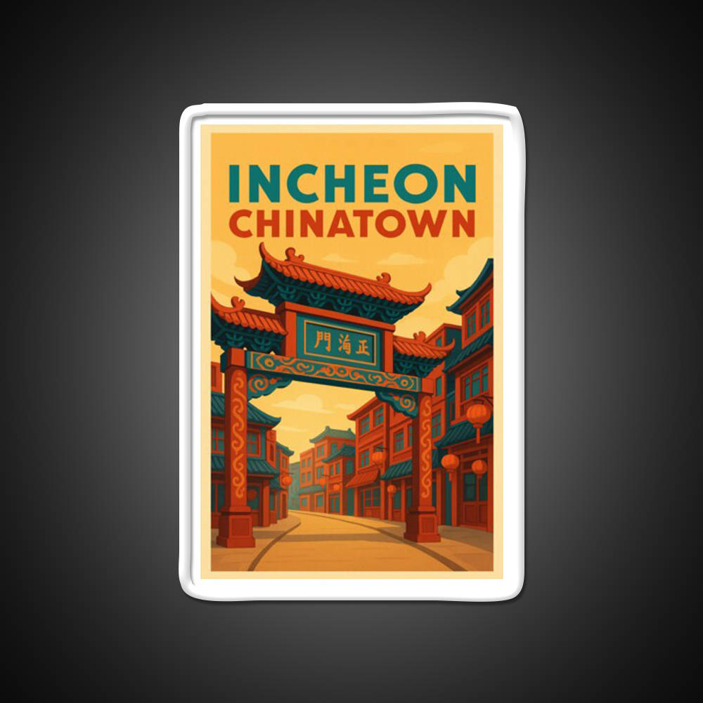 Traditional Gate Of Incheon Chinatown Korea Asian Cultural Led Neon Sign Rgb Color - LED neon sign view 11