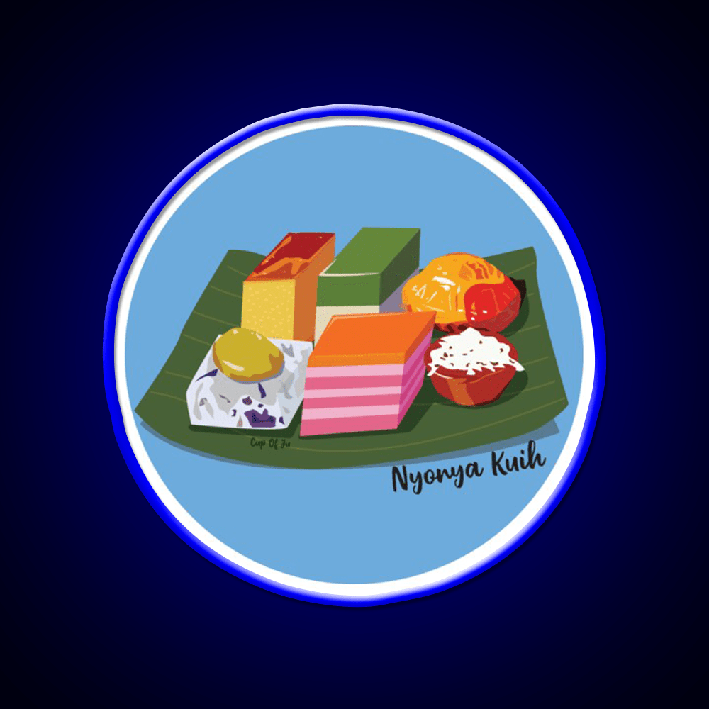 Traditional Nyonya Kuih Snack Food Led Neon Sign Rgb Color - Shineneon
