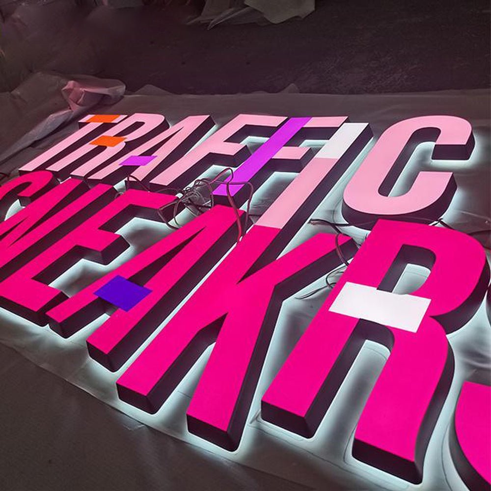 Traffic Sneakrsf 3D Front And Back Lit Letters Metal Led Sign - Shineneon