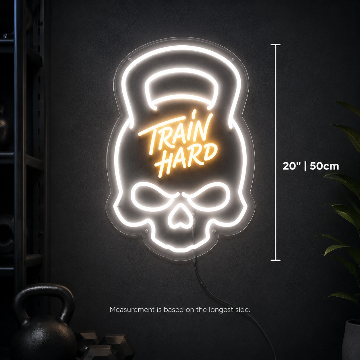 Train Hard Gym Neon Sign LED Neon Sign size image
