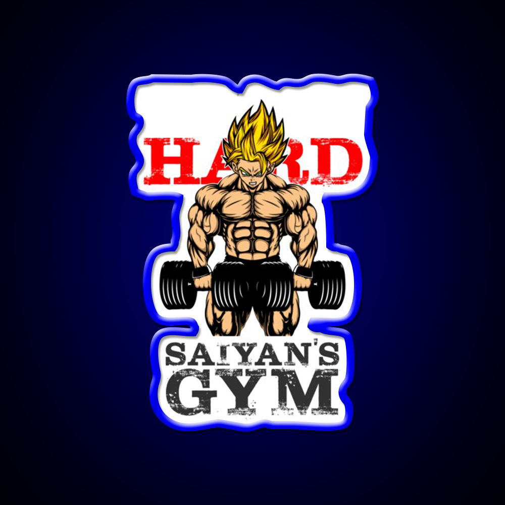 Train Hard Ssj Version Gym Fitness Led Neon Sign Rgb Color