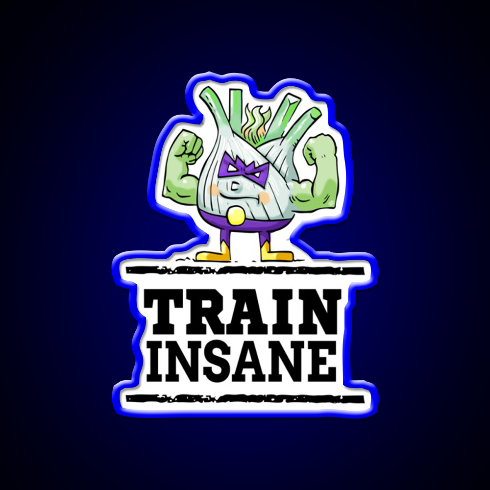 Train Insane Funk Up Fennel Double Bicep Gym Fitness Led Neon Sign Rgb Color