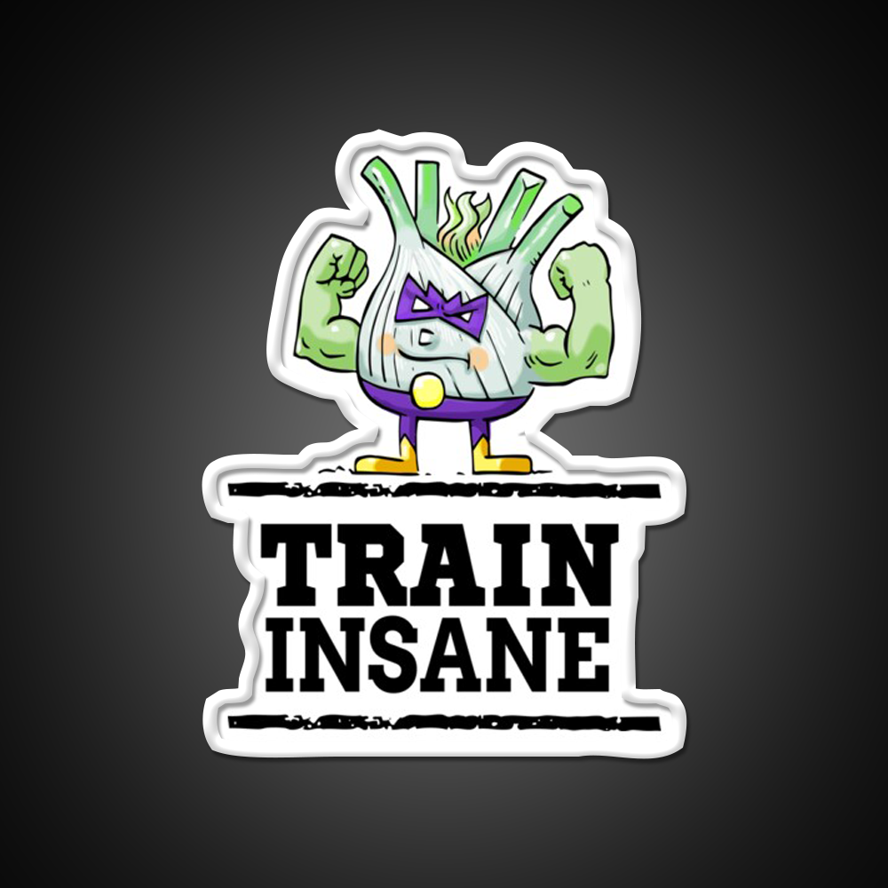 Train Insane Funk Up Fennel Double Bicep Gym Fitness Led Neon Sign Rgb Color