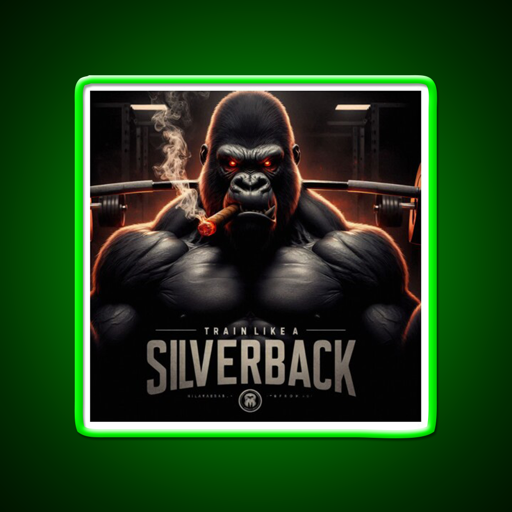 Train Like A Silverback Gym Fitness Led Neon Sign Rgb Color