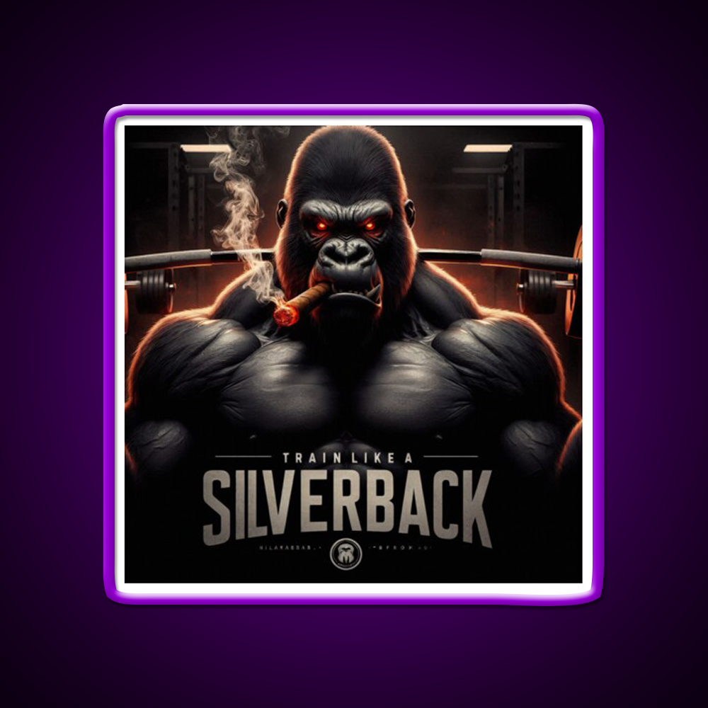 Train Like A Silverback Gym Fitness Led Neon Sign Rgb Color