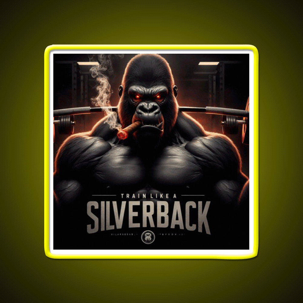 Train Like A Silverback Gym Fitness Led Neon Sign Rgb Color