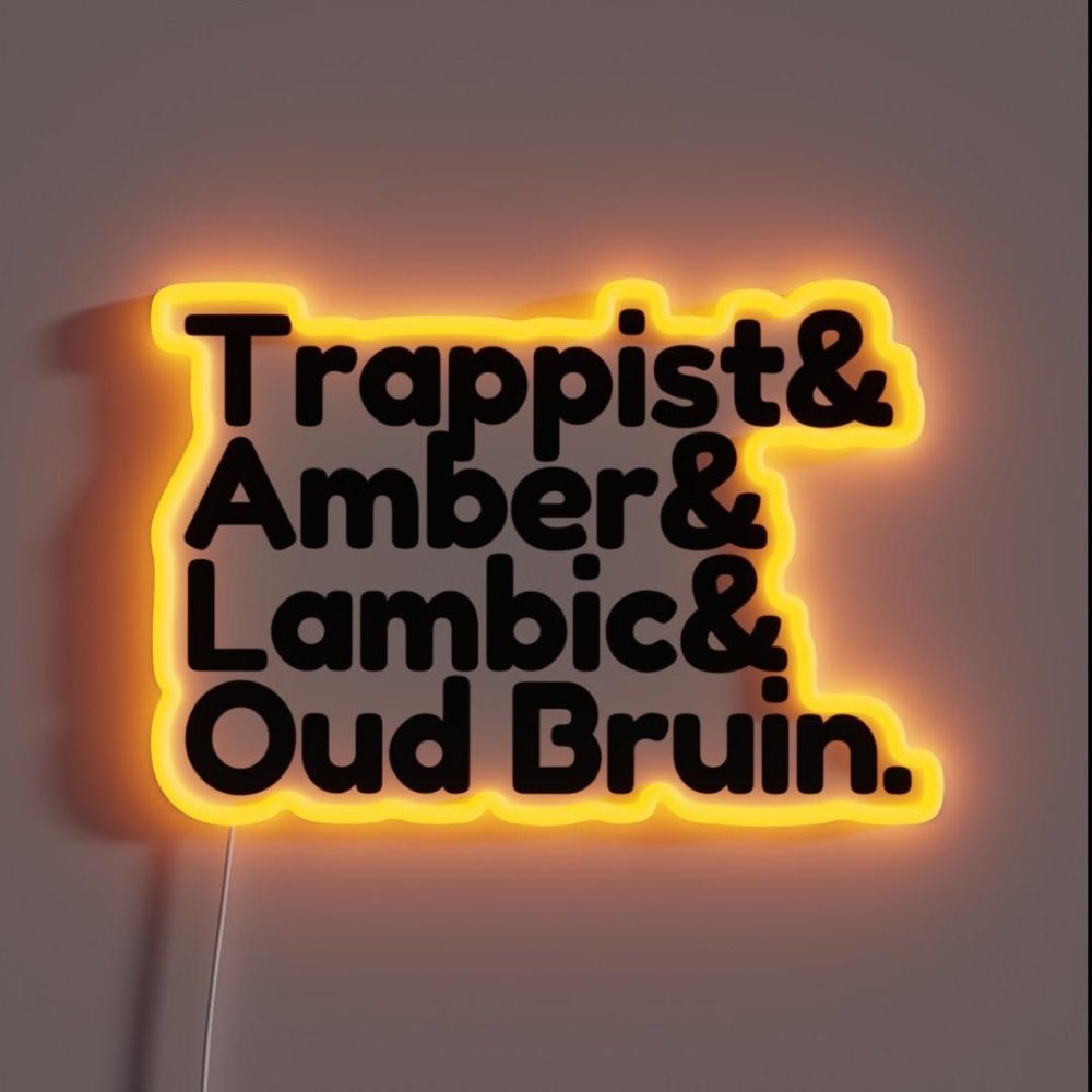 Trappistand Amberand Lambicand Oud Bruin Rgb Led Neon Sign - Shineneon