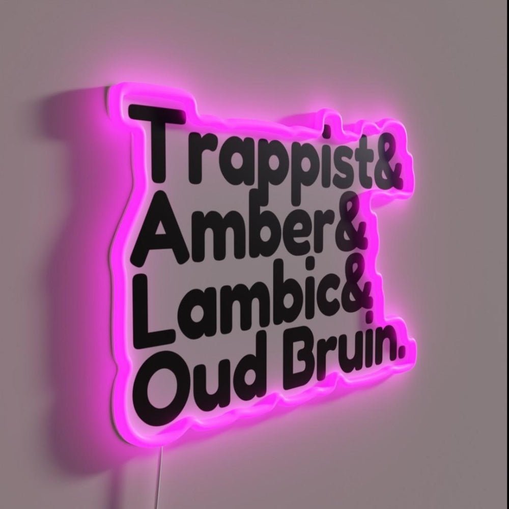 Trappistand Amberand Lambicand Oud Bruin Rgb Led Neon Sign - Shineneon