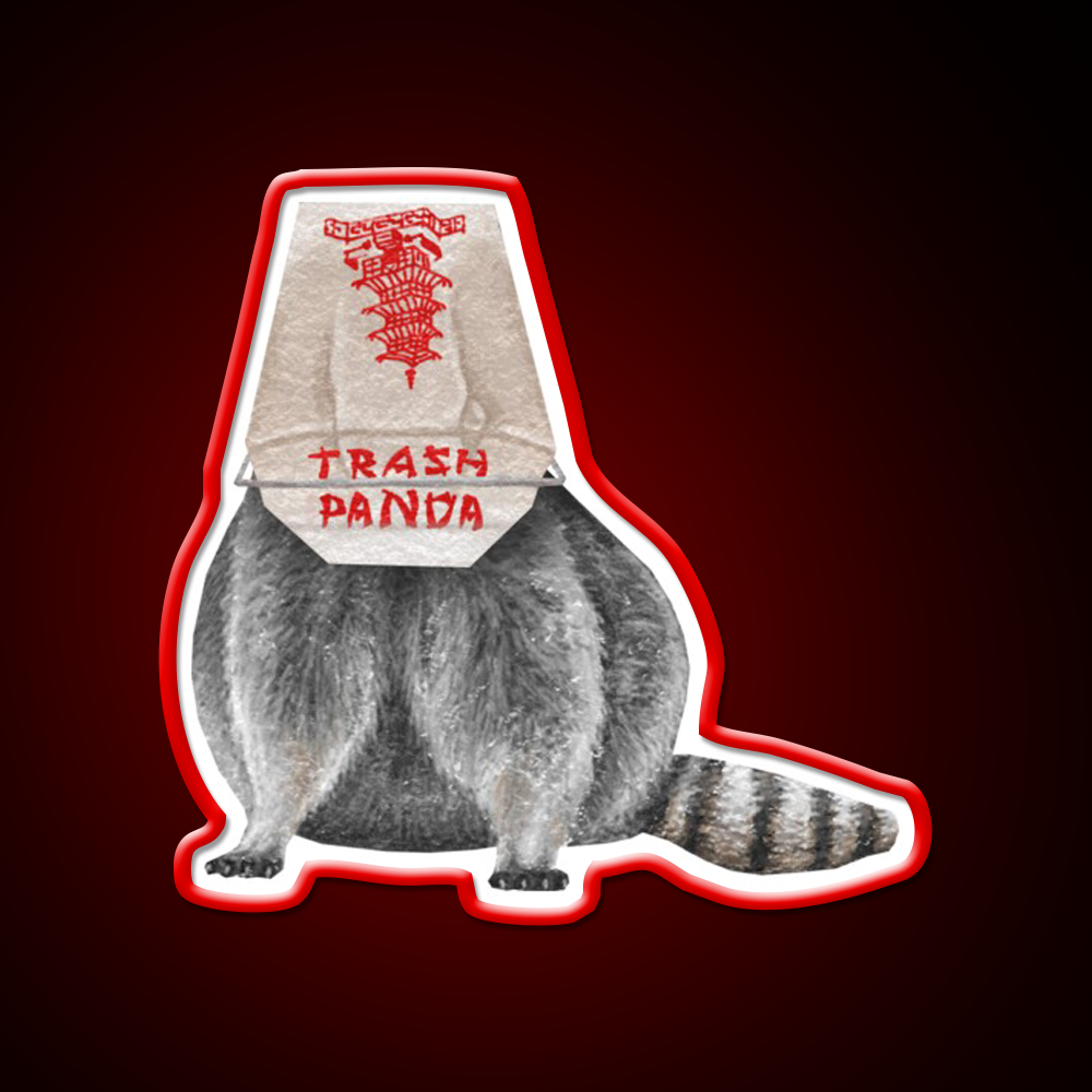Trash Panda Led Neon Sign Chinese Food Rgb Color