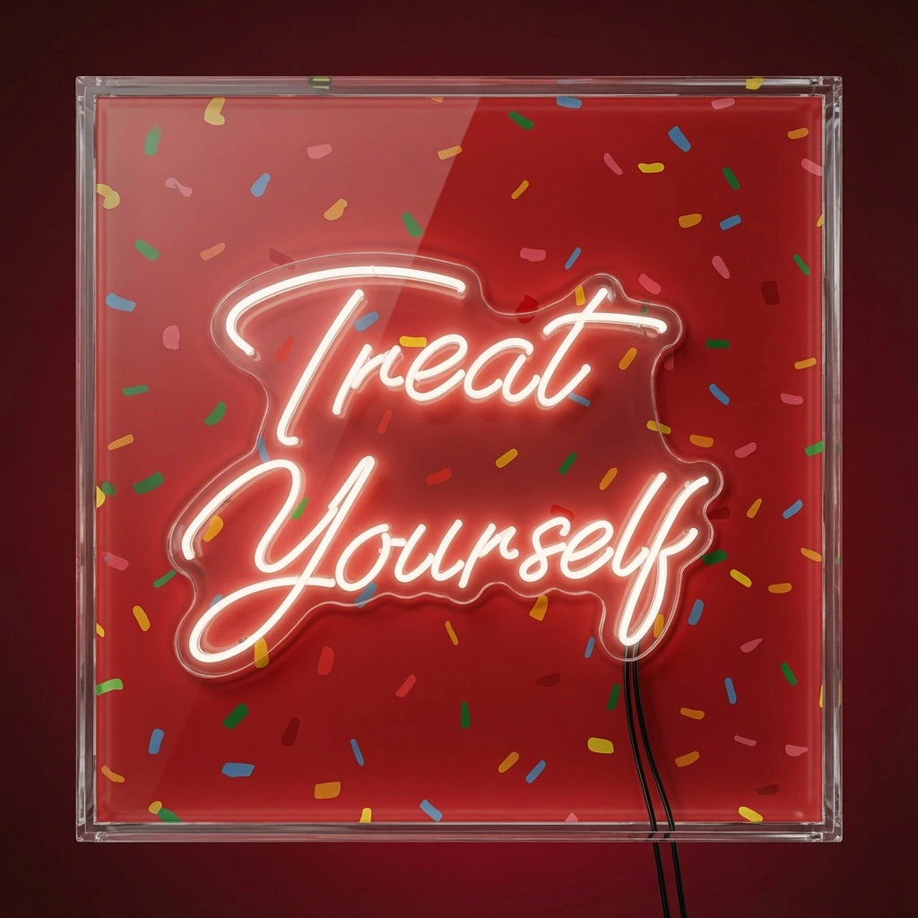 Treat Yourself LED Neon Sign Wall Decor - 01 Original Product Image