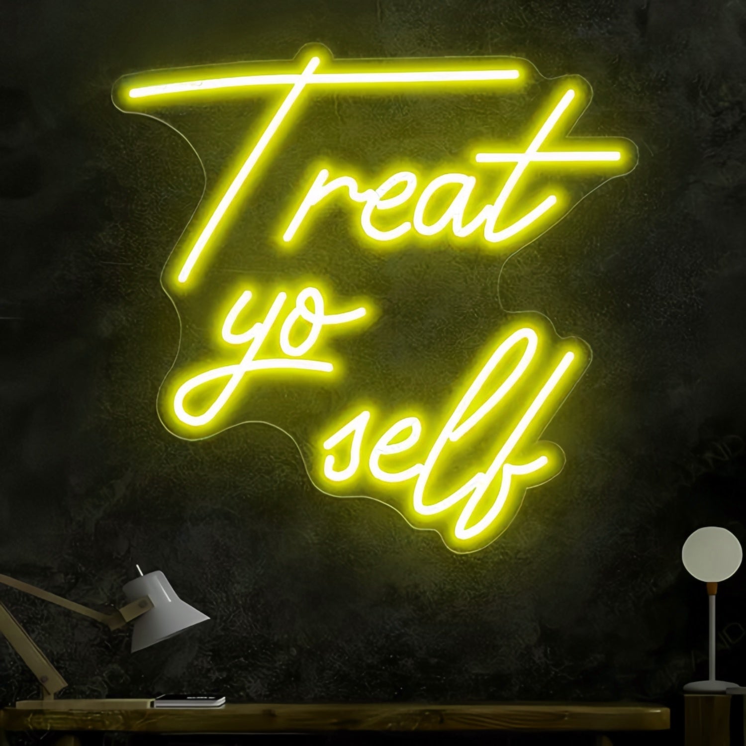 Treat Yourself Neon Indulgence And Self - Care - Shineneon