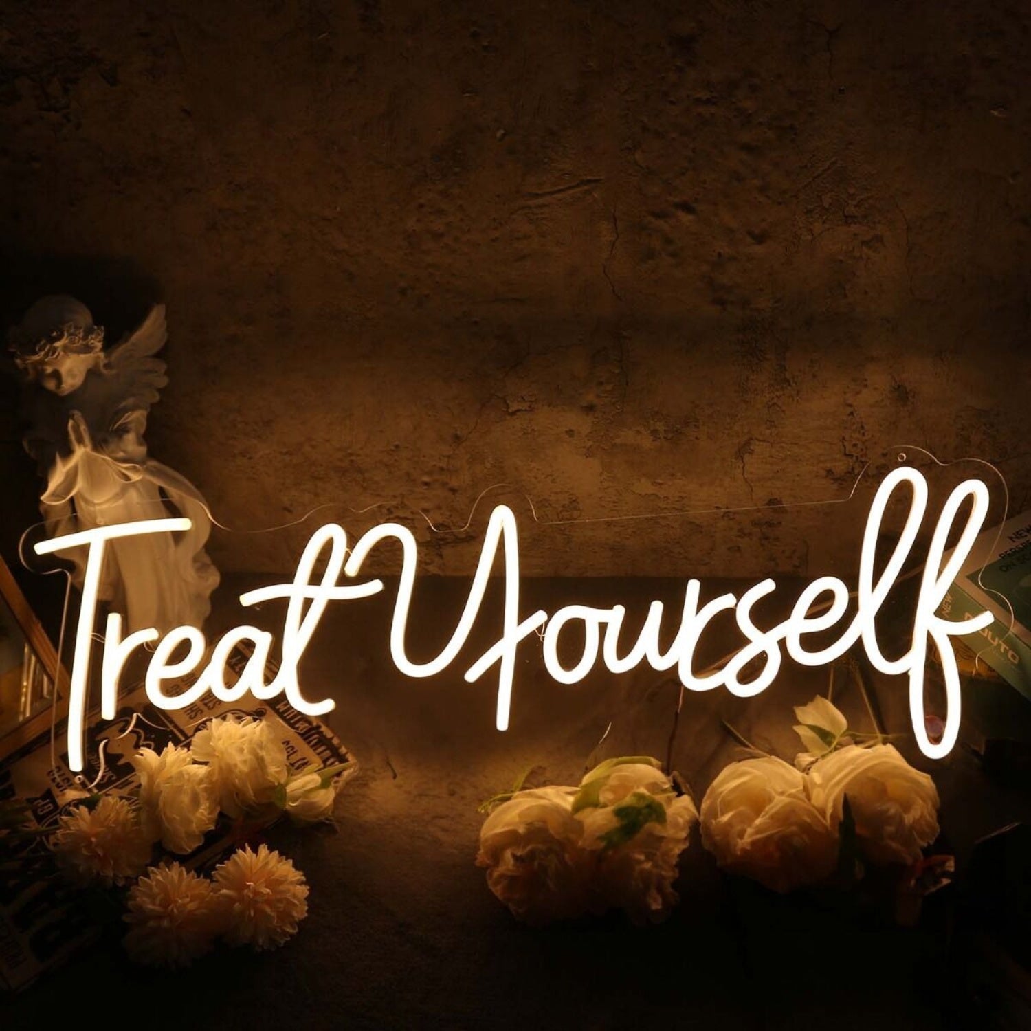 Treat Yourself Yellow Led Neon Sign - Shineneon