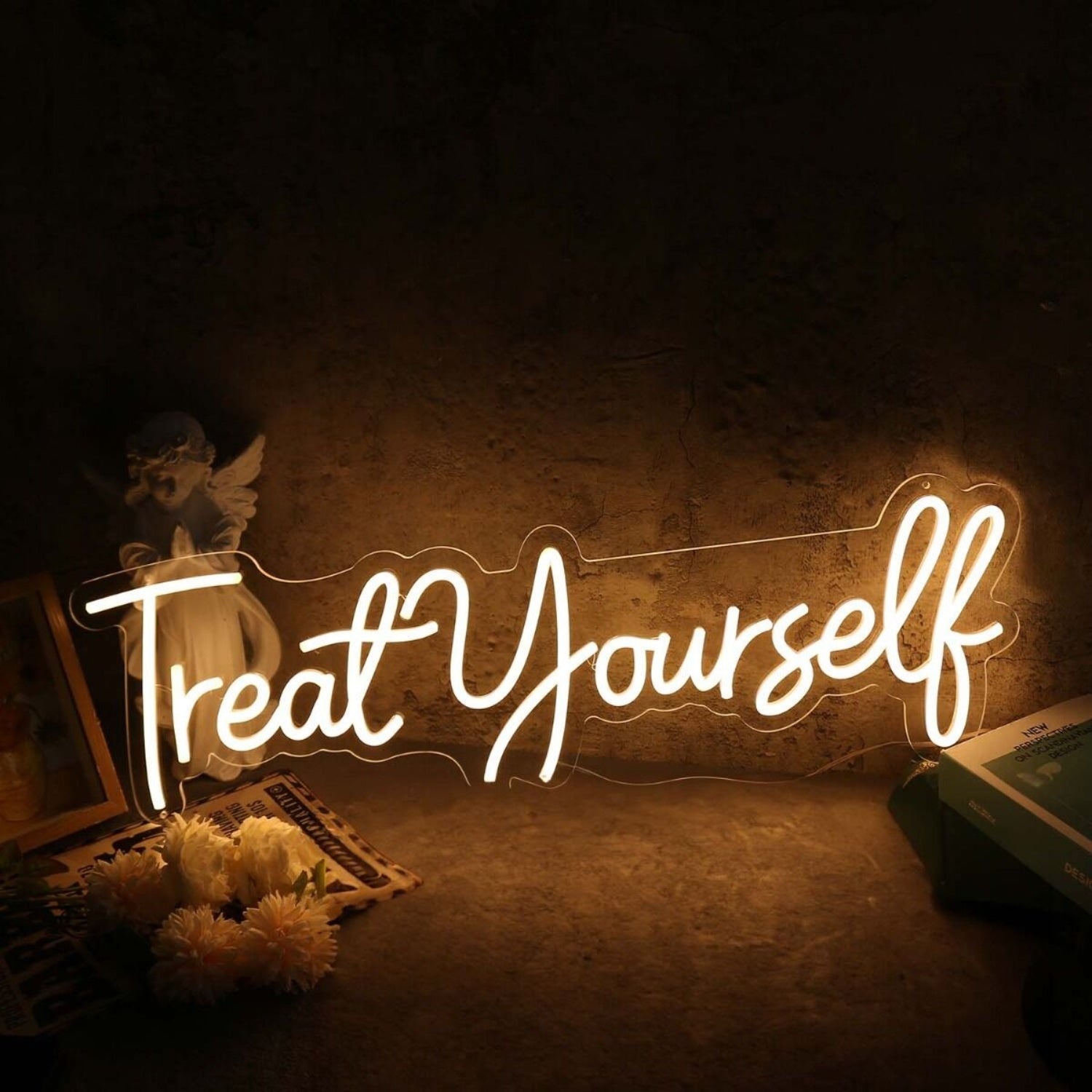 Treat Yourself Yellow Led Neon Sign - Shineneon