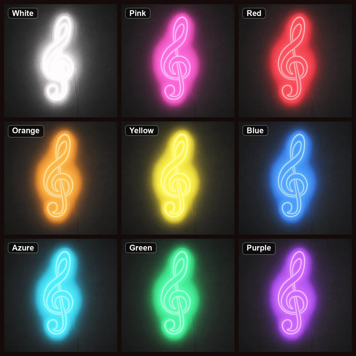 Treble Clef LED Neon Sign Garage Man Cave Neon Sign - Shineneon