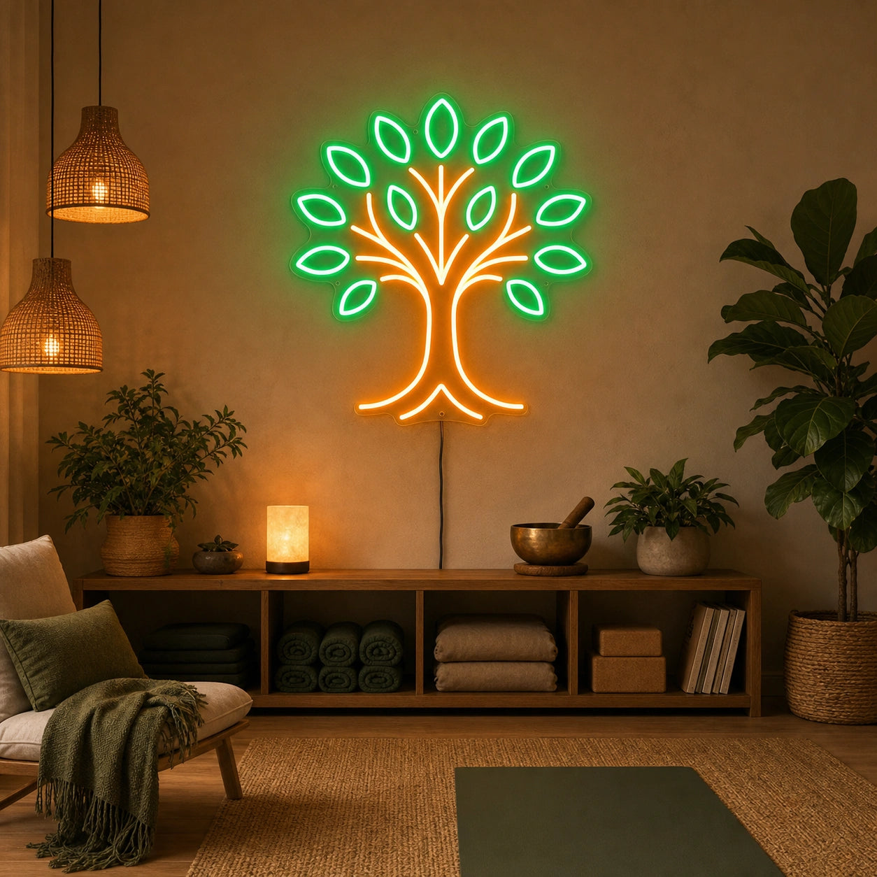 Tree Of Life LED Neon Sign real lifestyle scene