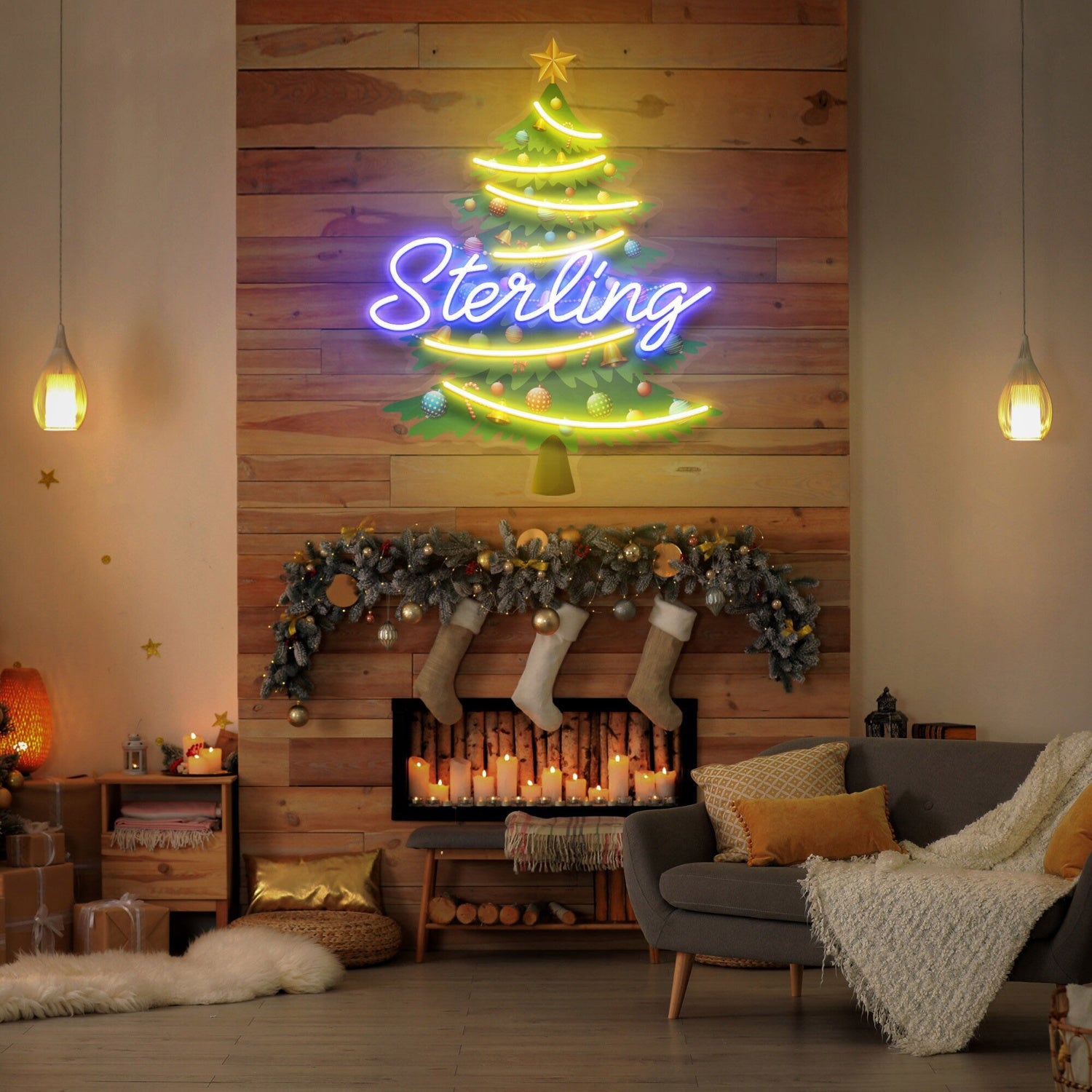 Tree Topper For Christmas Tree Led Uv Neon Sign Christmas Decor | Shineneon