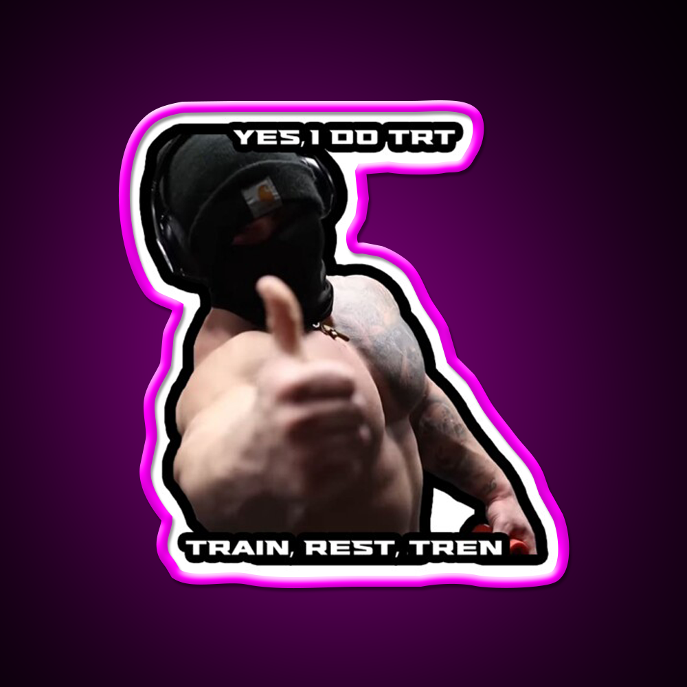 Tren Twins Trt Gym Fitness Led Neon Sign Rgb Color