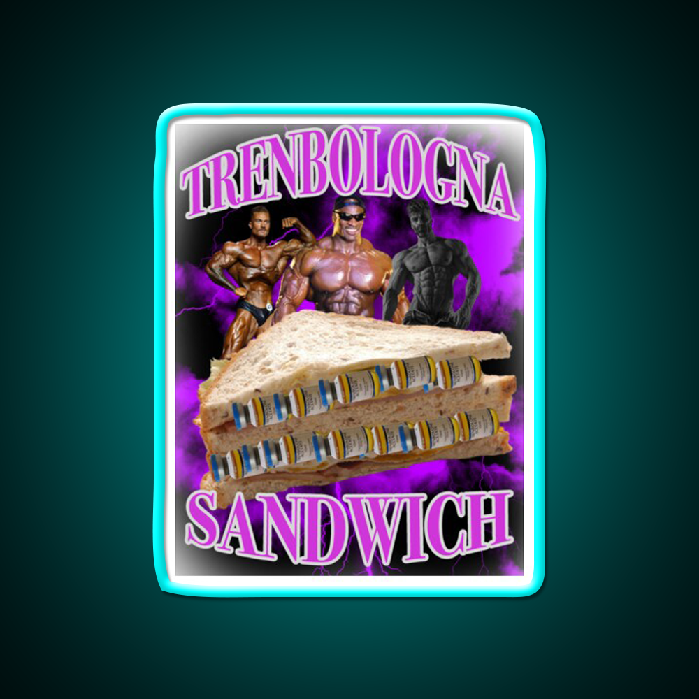 Trenbologna Sandwich Gym Fitness Led Neon Sign Rgb Color