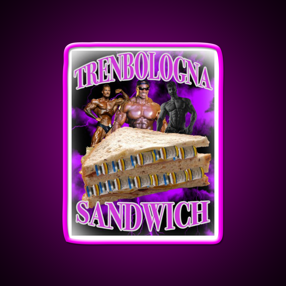 Trenbologna Sandwich Gym Fitness Led Neon Sign Rgb Color