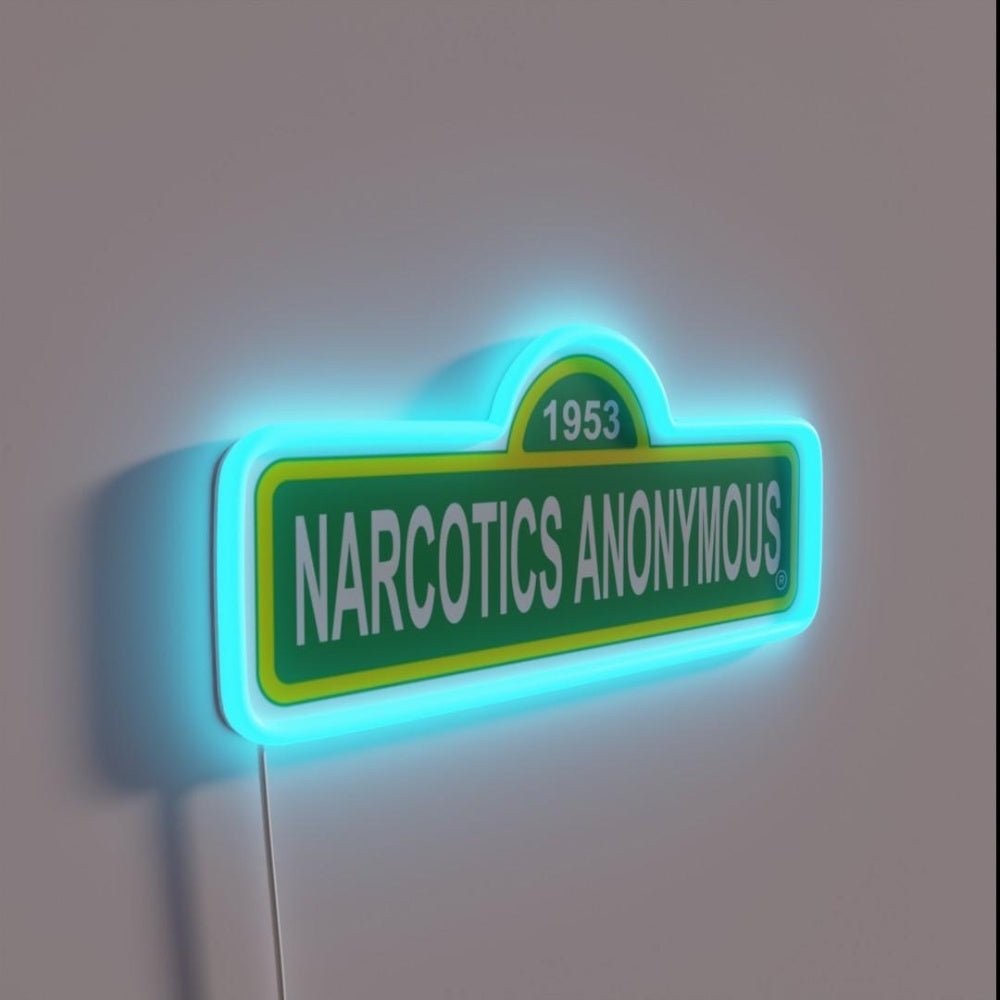 Trendy Pop Culture Parody Narcotics Na Aa Recovery Rgb Led Neon Sign - Shineneon