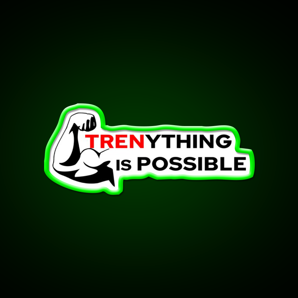 Trenything Is Possible Gym Fitness Led Neon Sign Rgb Color