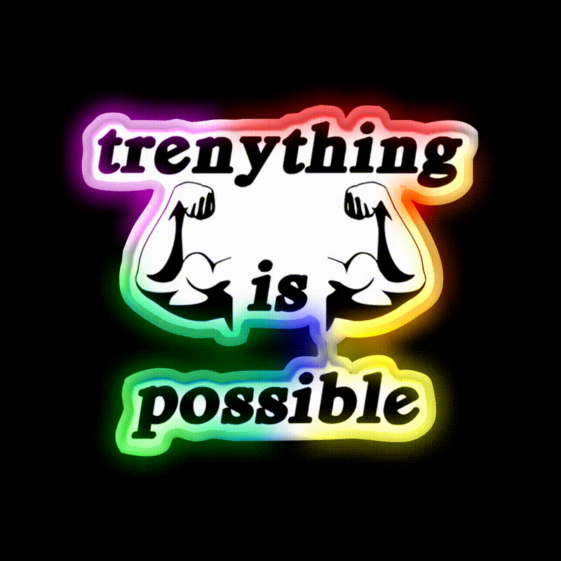 Trenything Is Possible Gym Fitness Led Neon Sign Gym Room Sign Rgb Color