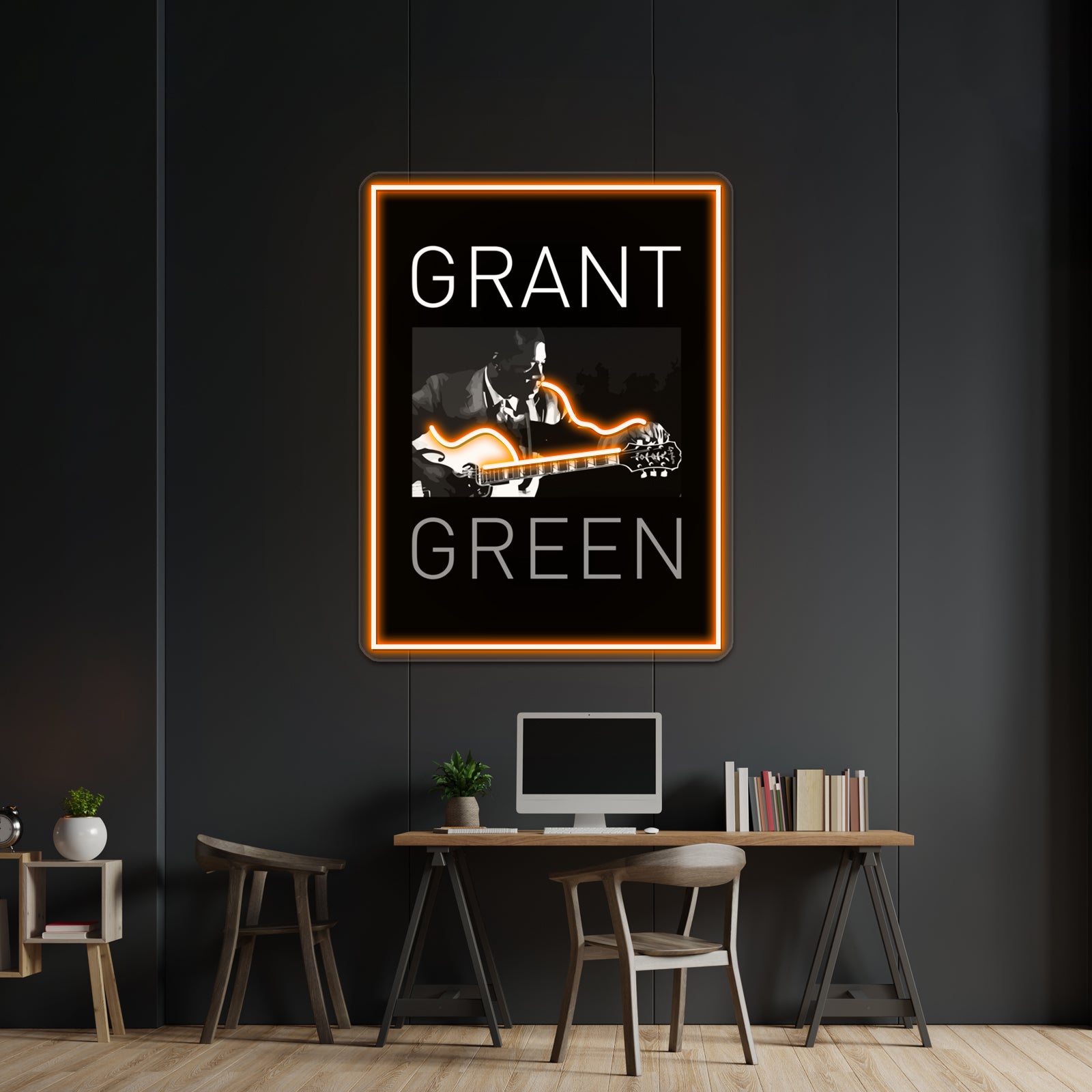 Tribute To Grant Green Bw1 Wall Artwork Neon Signs | Shineneon