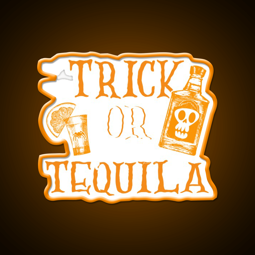 Trick Or Tequila Halloween Party Party Drink Tequila Led Neon Sign Rgb Color - Shineneon