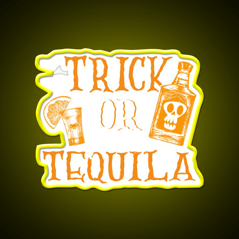 Trick Or Tequila Halloween Party Party Drink Tequila Led Neon Sign Rgb Color - Shineneon