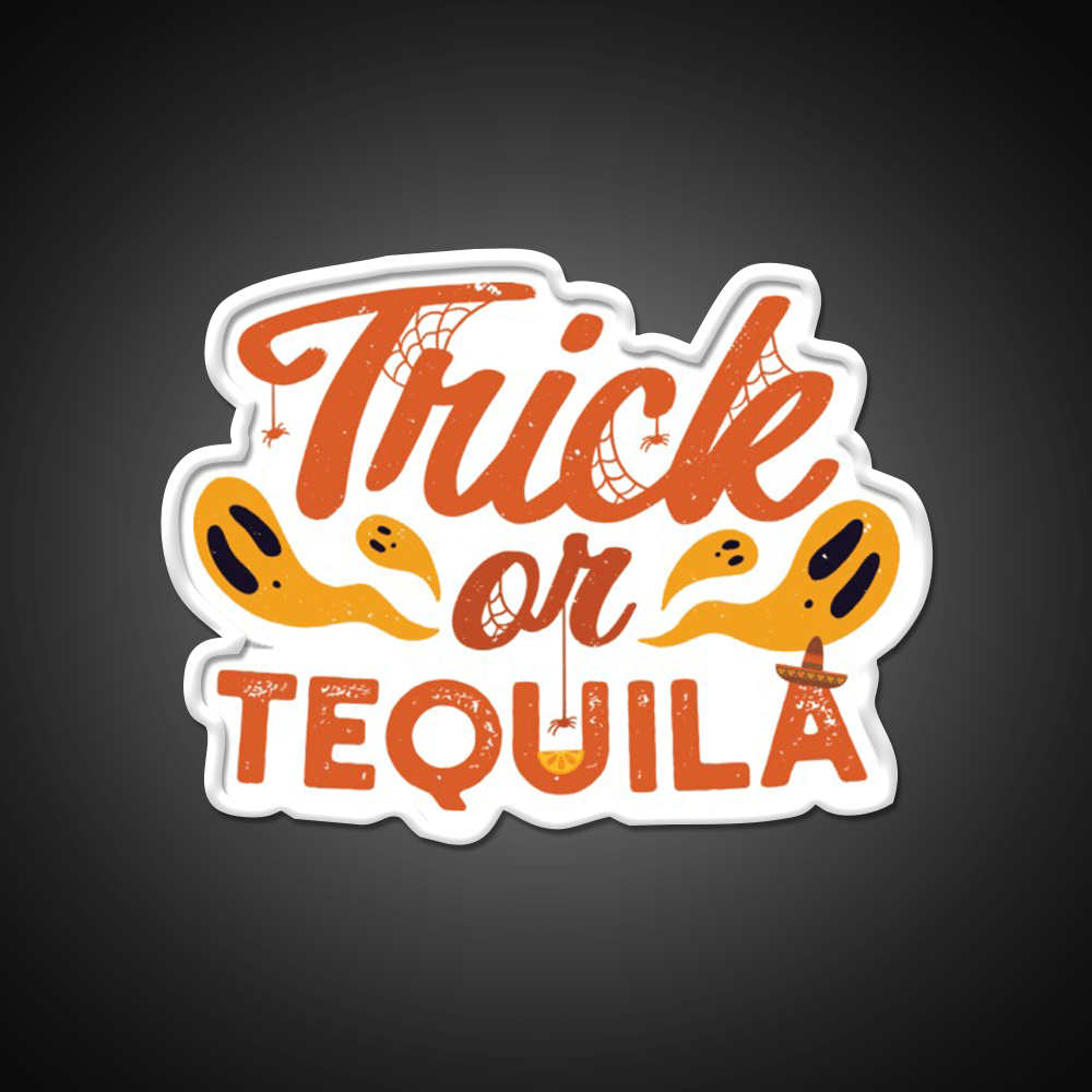 Trick Or Tequila Party Drink Tequila Led Neon Sign Bar Led Sign Rgb Color - Shineneon