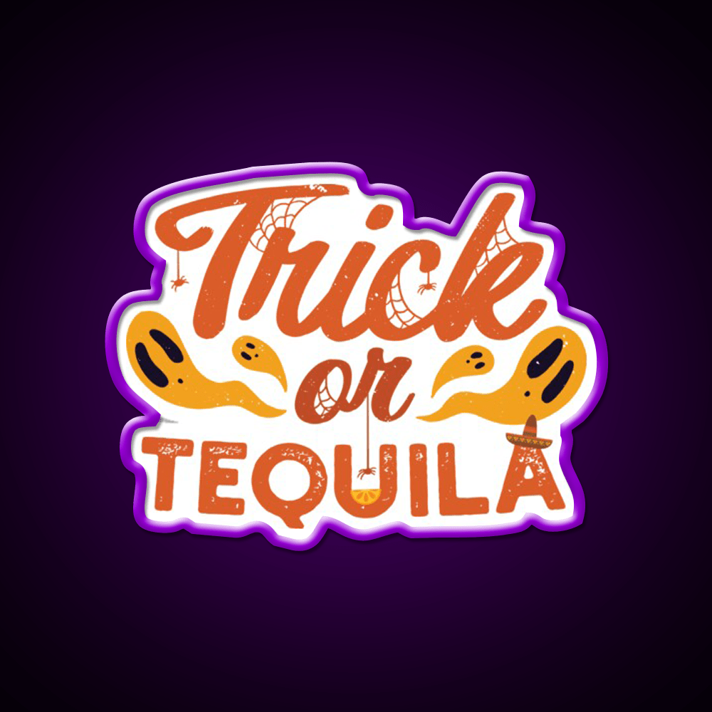 Trick Or Tequila Party Drink Tequila Led Neon Sign Bar Led Sign Rgb Color - Shineneon