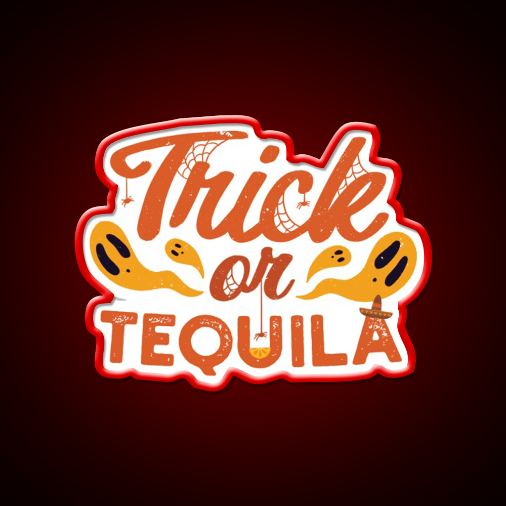 Trick Or Tequila Party Drink Tequila Led Neon Sign Bar Led Sign Rgb Color - Shineneon