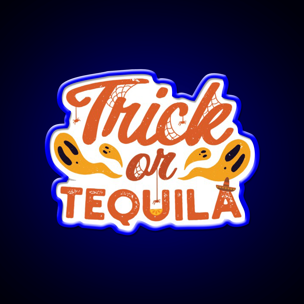 Trick Or Tequila Party Drink Tequila Led Neon Sign Bar Led Sign Rgb Color - Shineneon