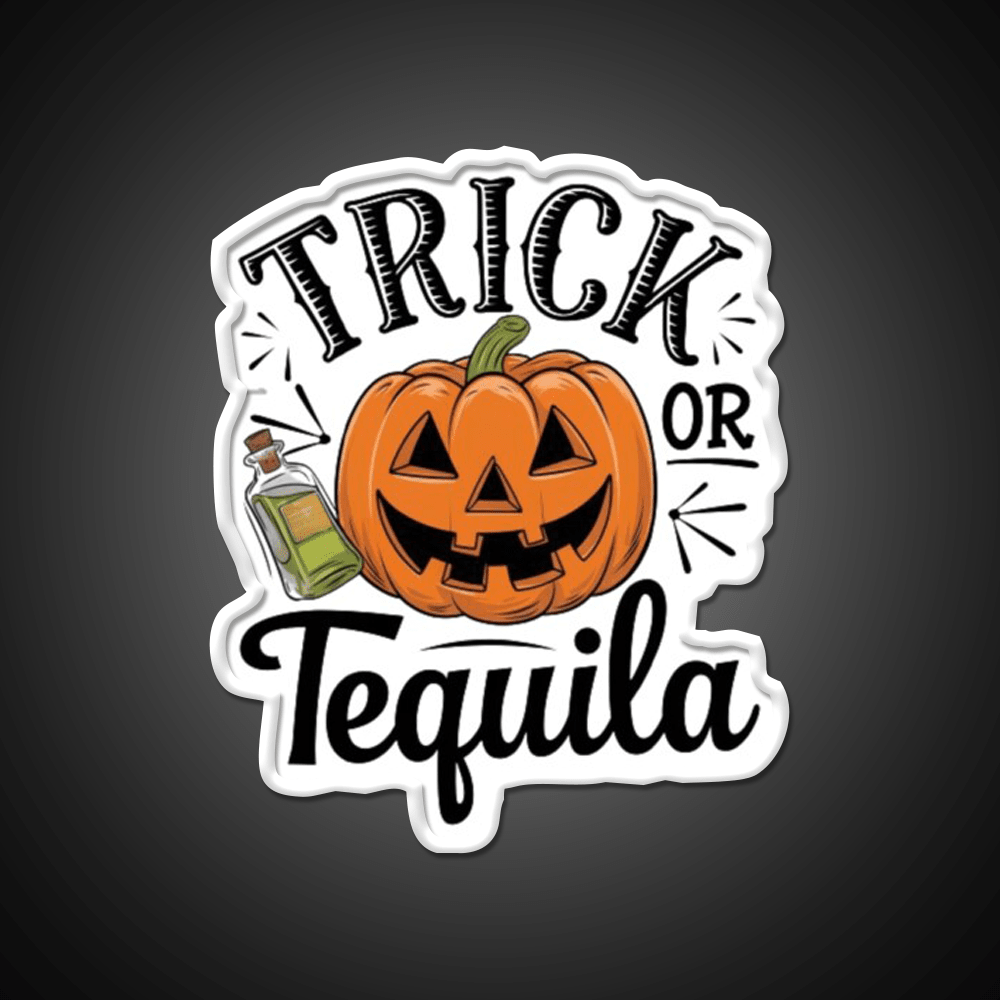 Trick Or Tequila Party Drink Tequila Led Neon Sign Rgb Color - Shineneon
