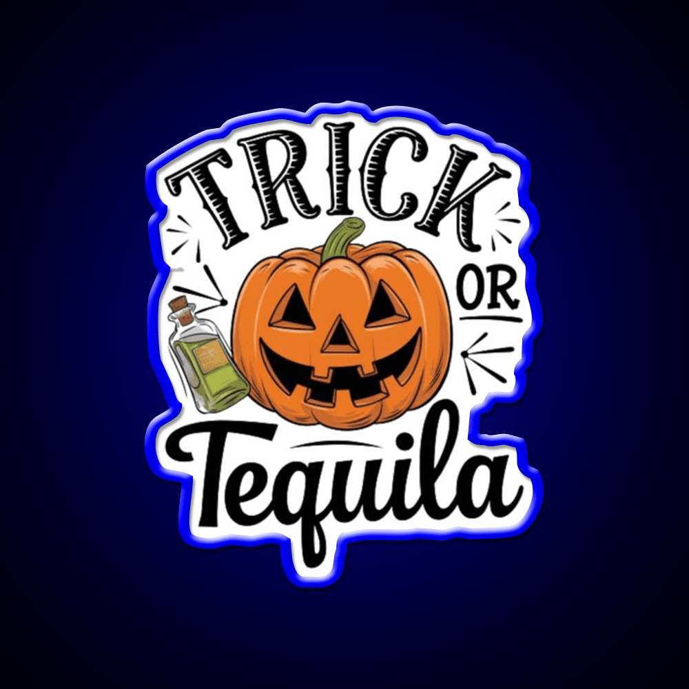 Trick Or Tequila Party Drink Tequila Led Neon Sign Rgb Color - Shineneon