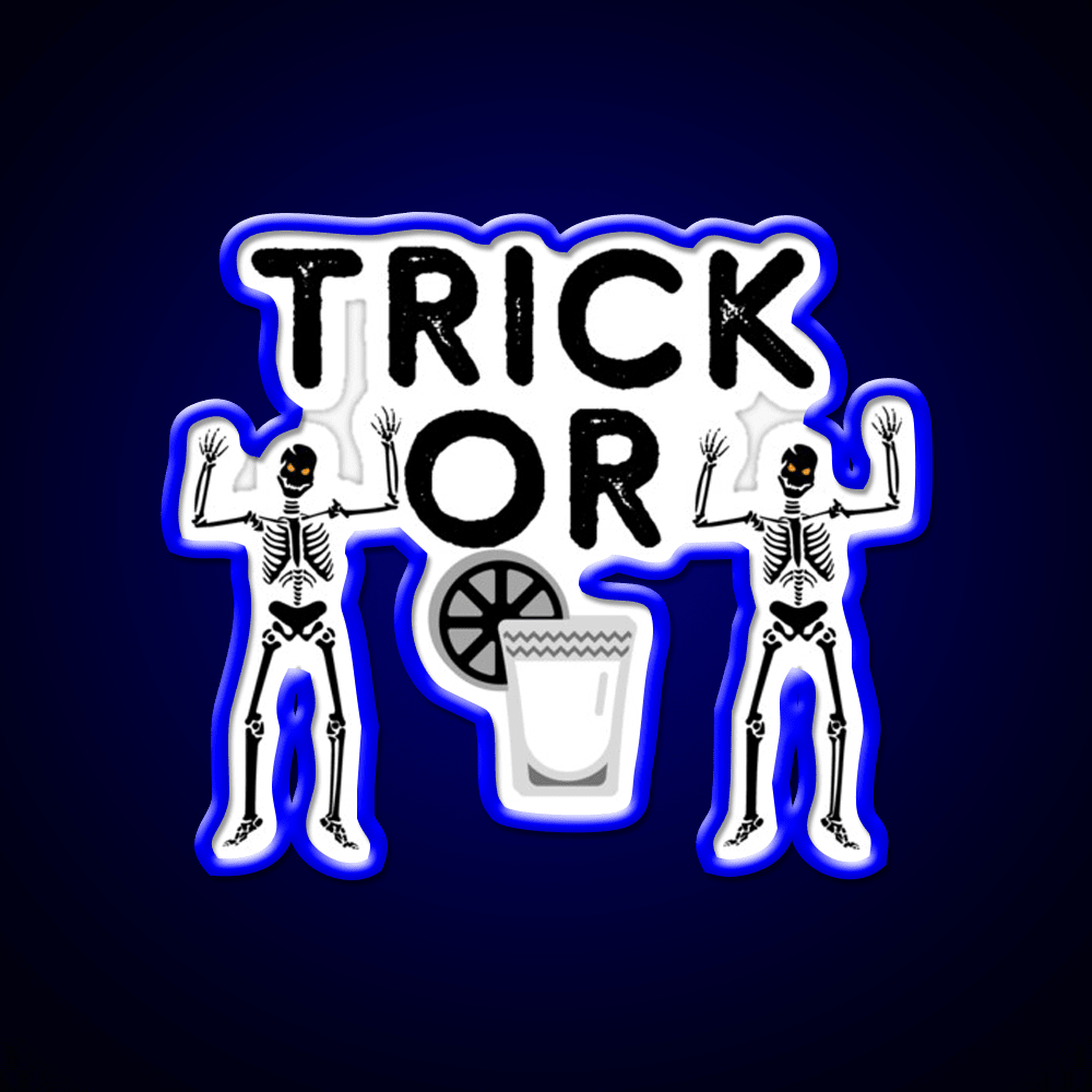 Trick Or Tequila Party Drink Tequila Led Neon Sign Wall Light Rgb Color - Shineneon