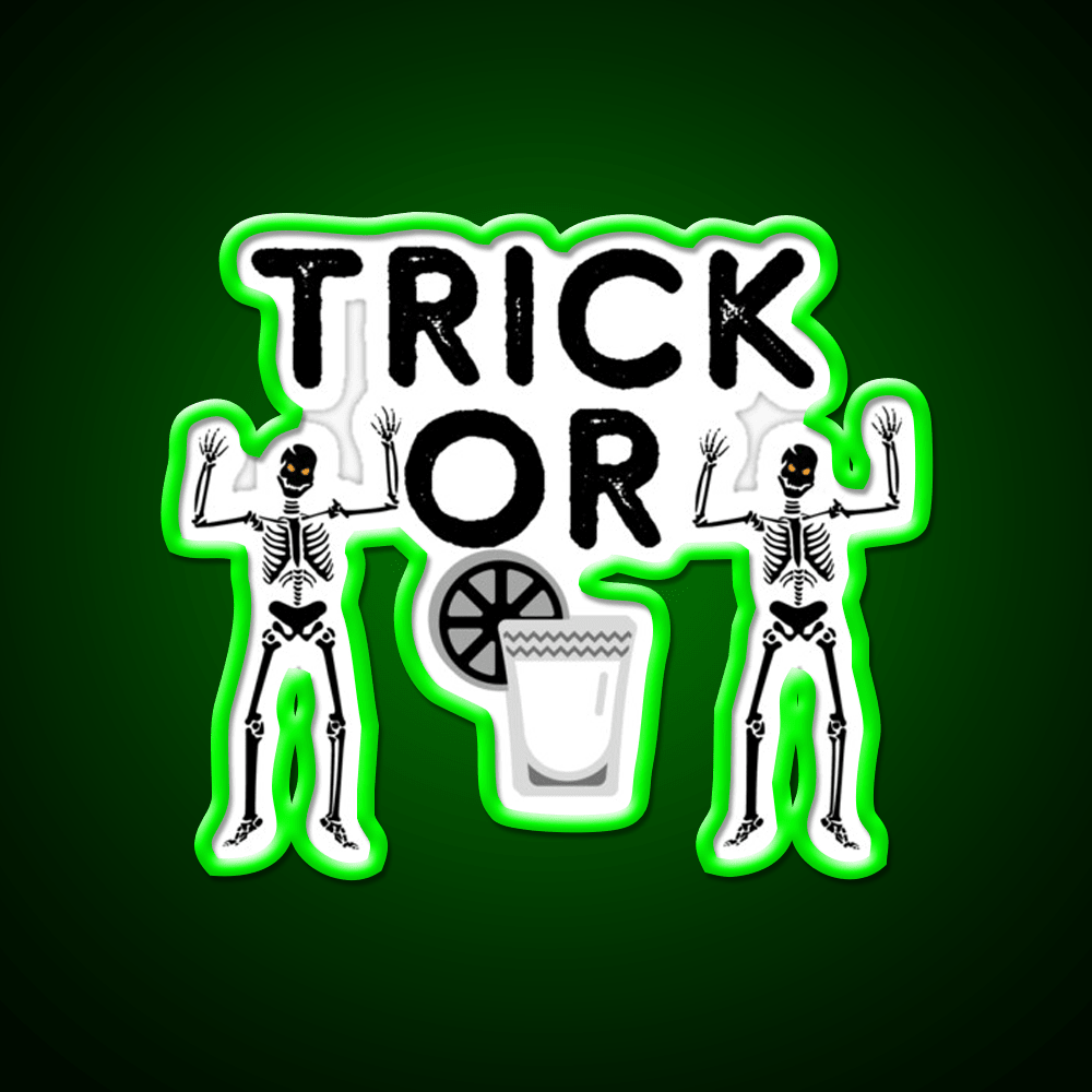 Trick Or Tequila Party Drink Tequila Led Neon Sign Wall Light Rgb Color - Shineneon