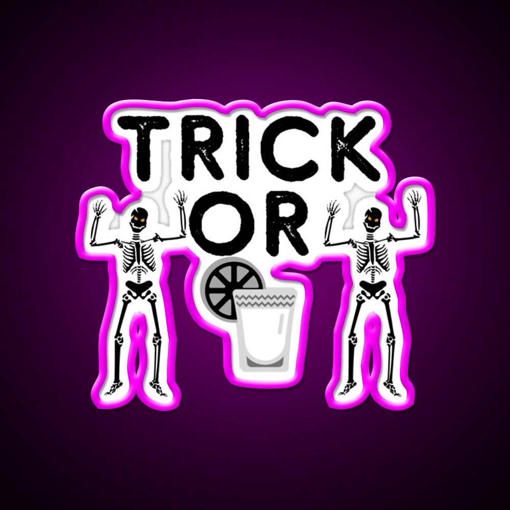 Trick Or Tequila Party Drink Tequila Led Neon Sign Wall Light Rgb Color - Shineneon