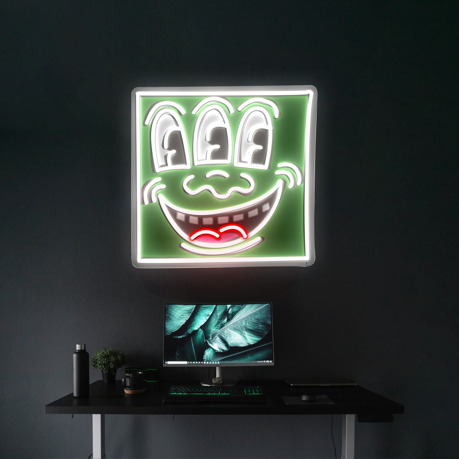 Triple Eyes Smiling Asthetic Neon Sign Artwork For Sale | Shineneon