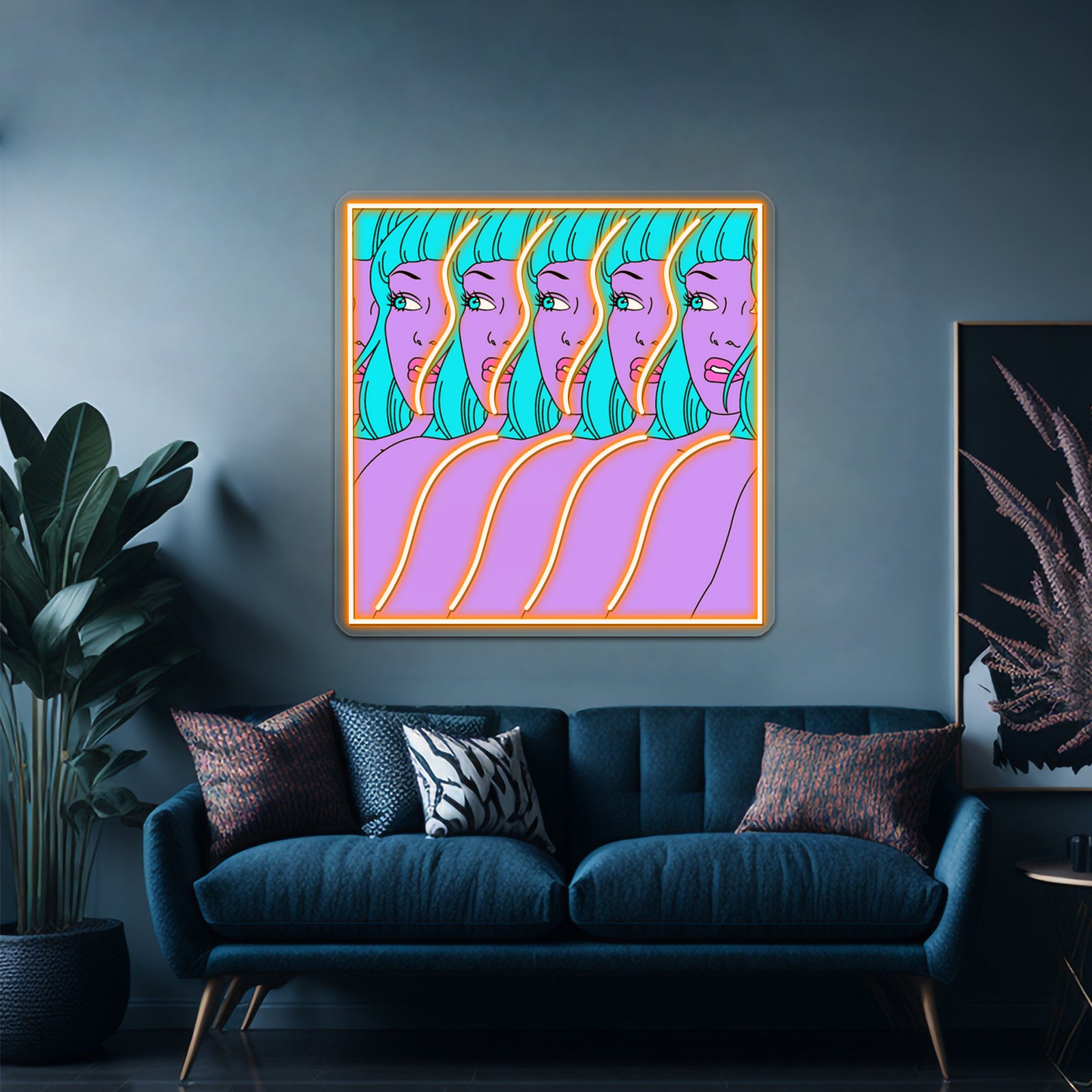 Trippy Girl Pop Artwork Personalized Neon Signs | Shineneon