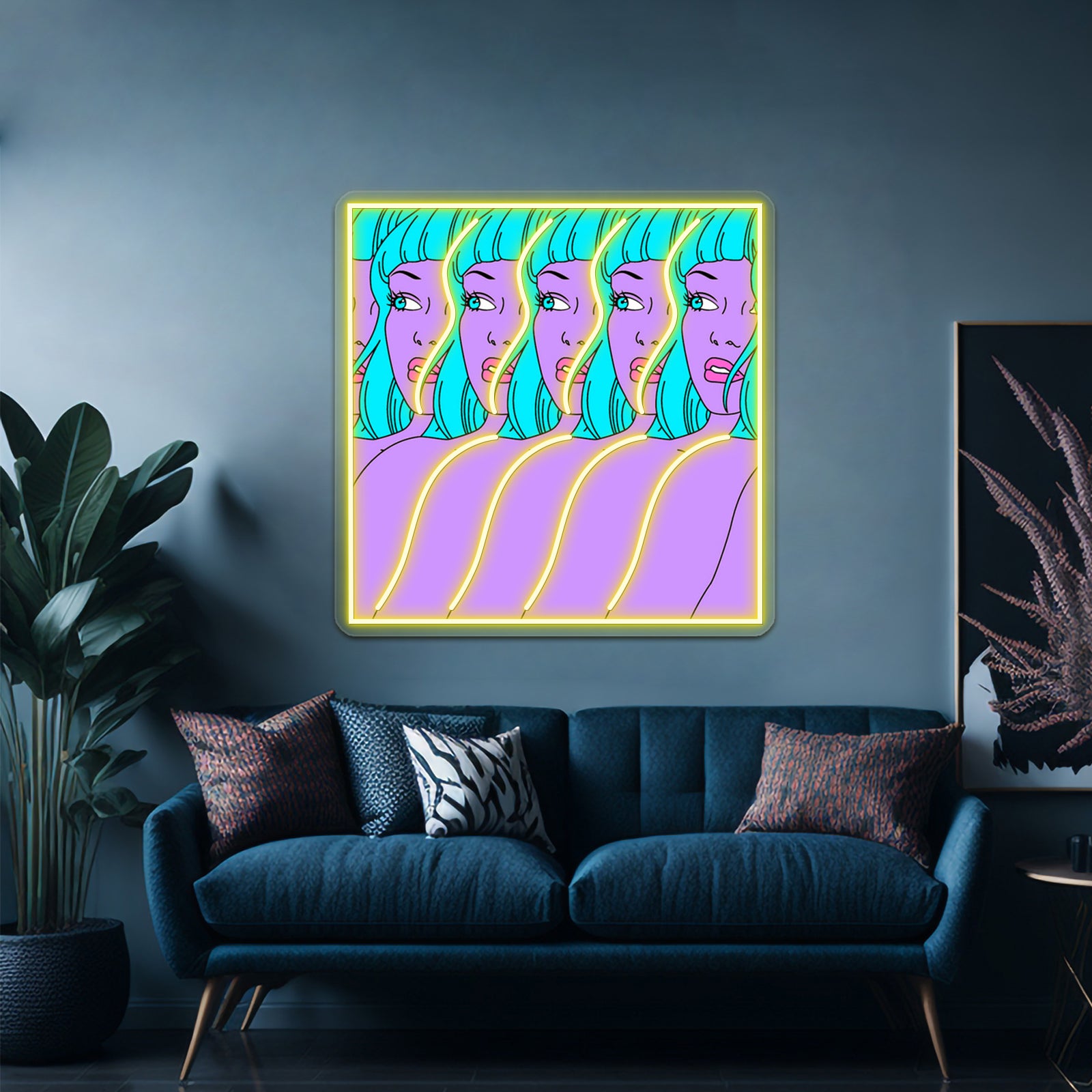 Trippy Girl Pop Artwork Personalized Neon Signs | Shineneon