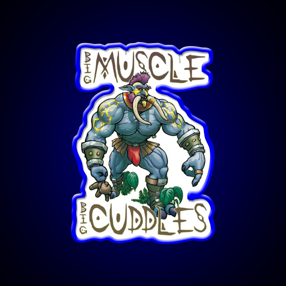 Trolling 4 Hugz Gym Fitness Led Neon Sign Rgb Color