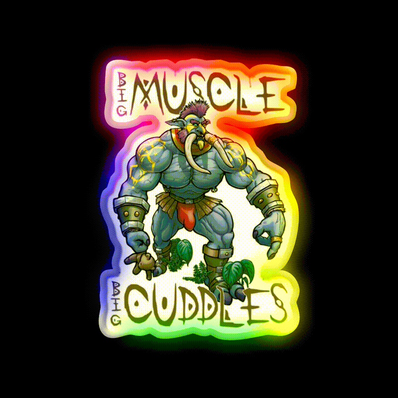 Trolling 4 Hugz Gym Fitness Led Neon Sign Rgb Color