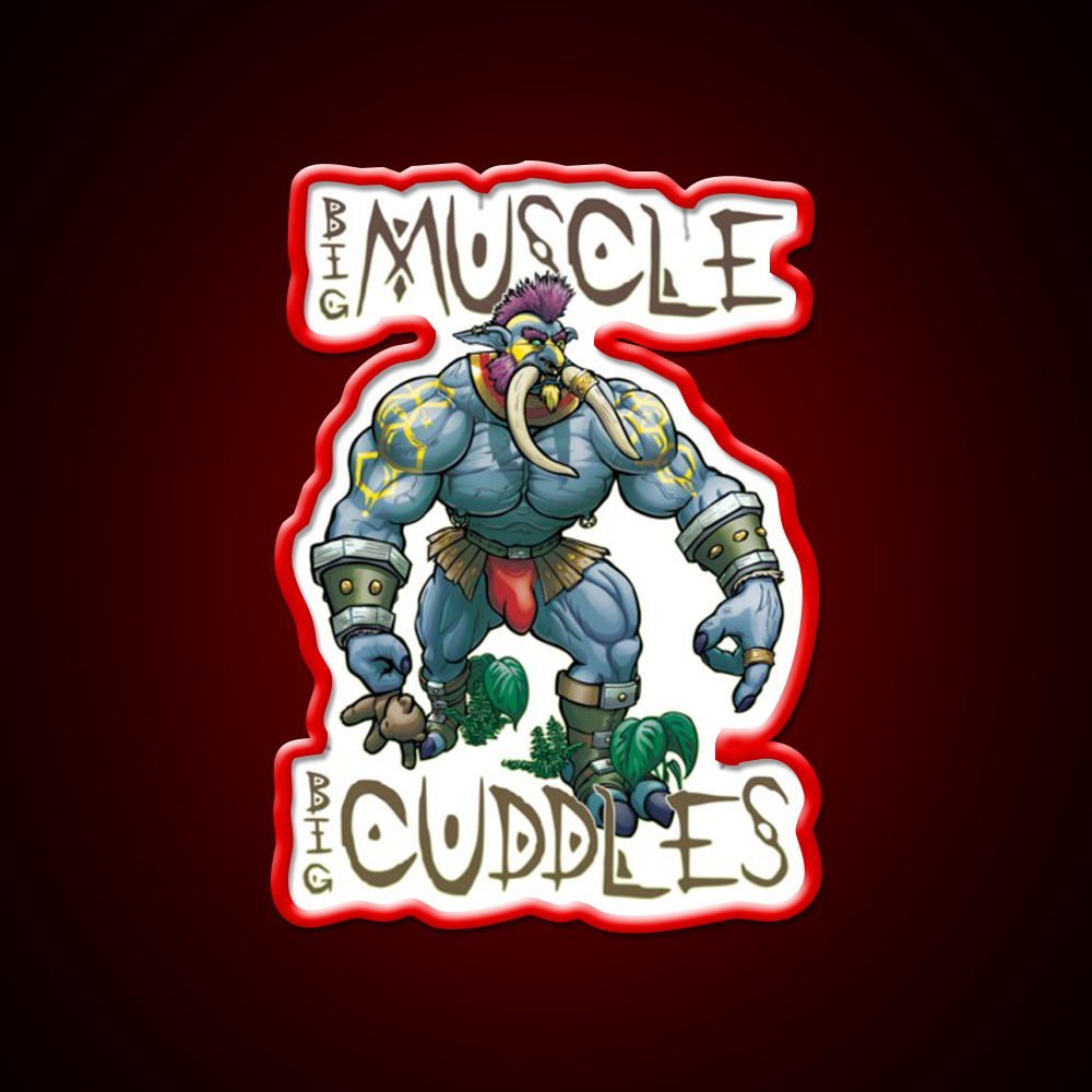 Trolling 4 Hugz Gym Fitness Led Neon Sign Rgb Color