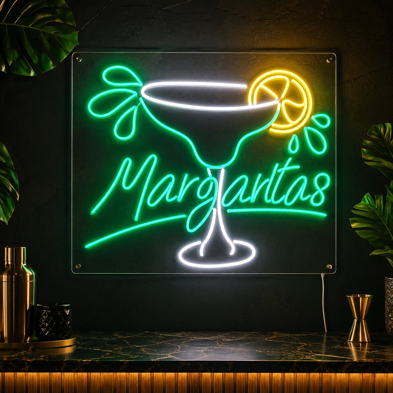 Tropical Margarita Glass Neon Sign LED Neon Sign high-converting product image